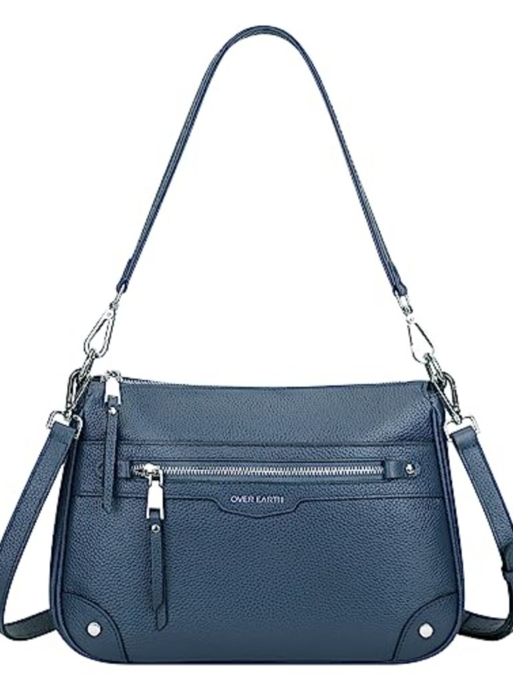 Genuine Leather Crossbody Bag Multi Pocket Shoulder Purse